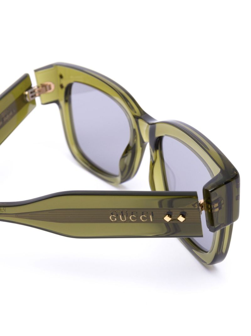Green Rectangular Sunglasses