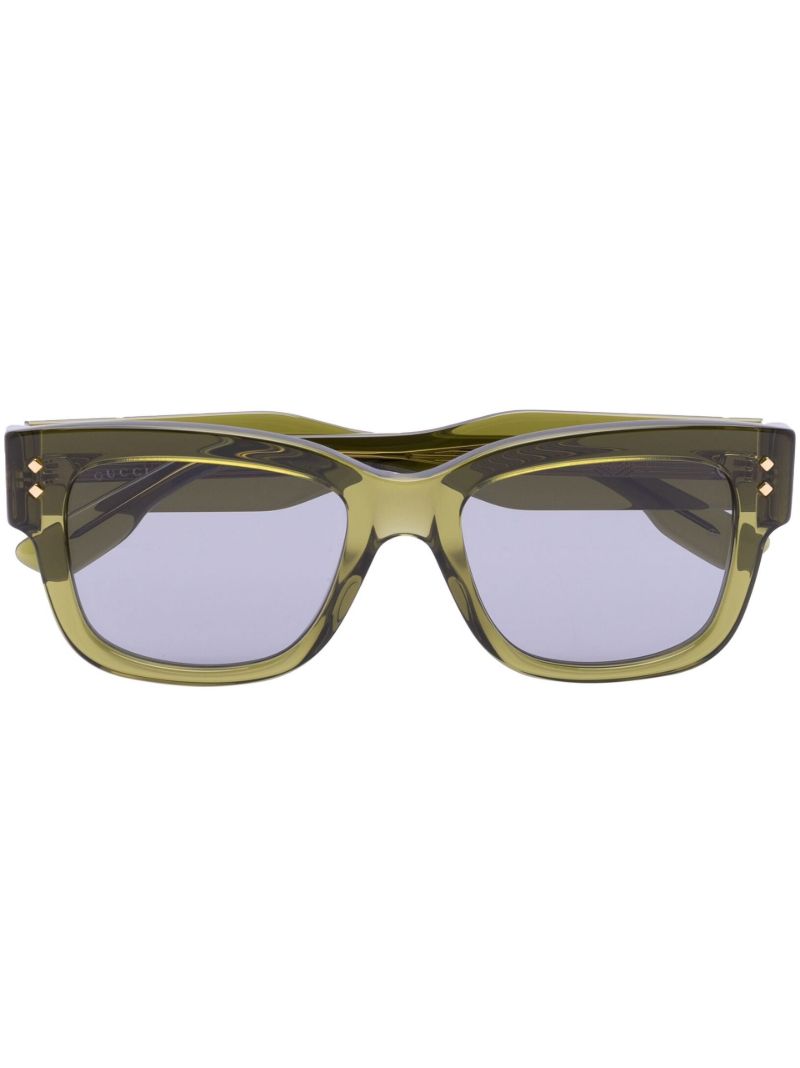 Green Rectangular Sunglasses
