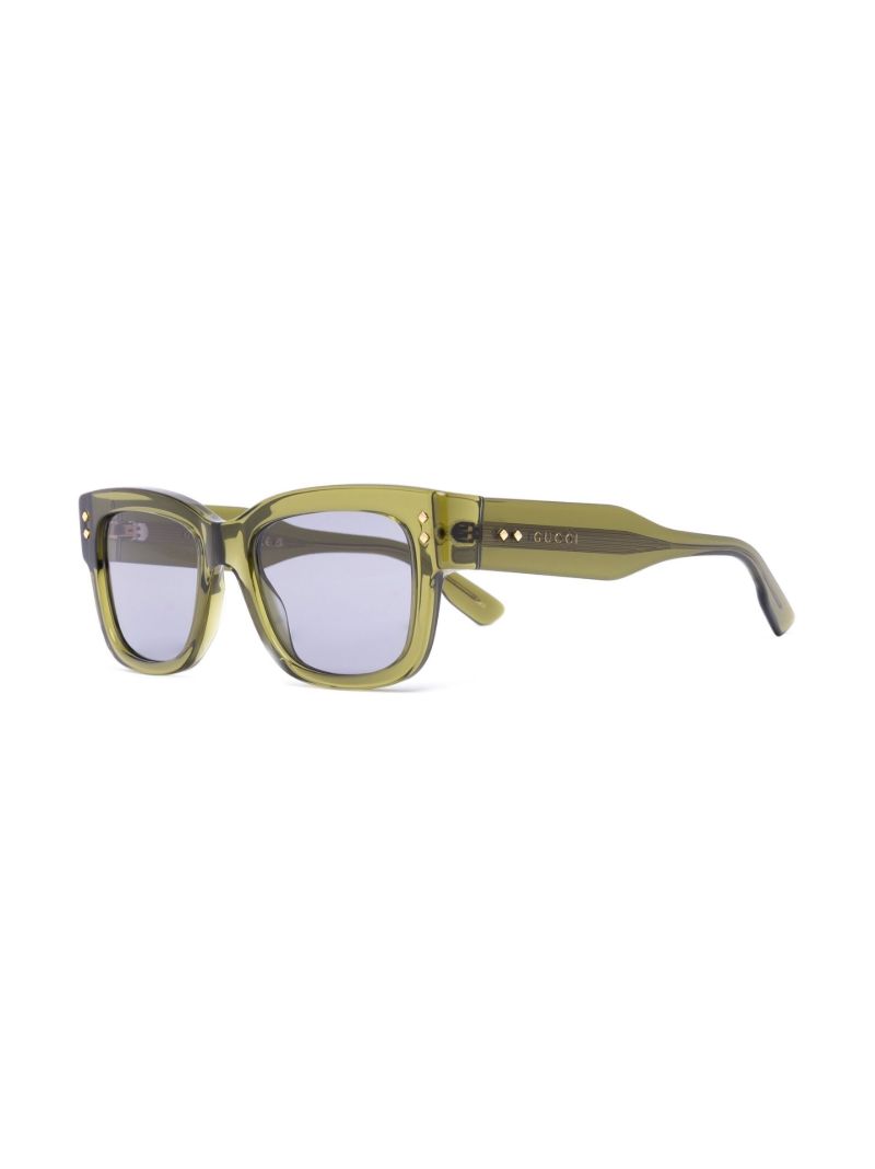 Green Rectangular Sunglasses