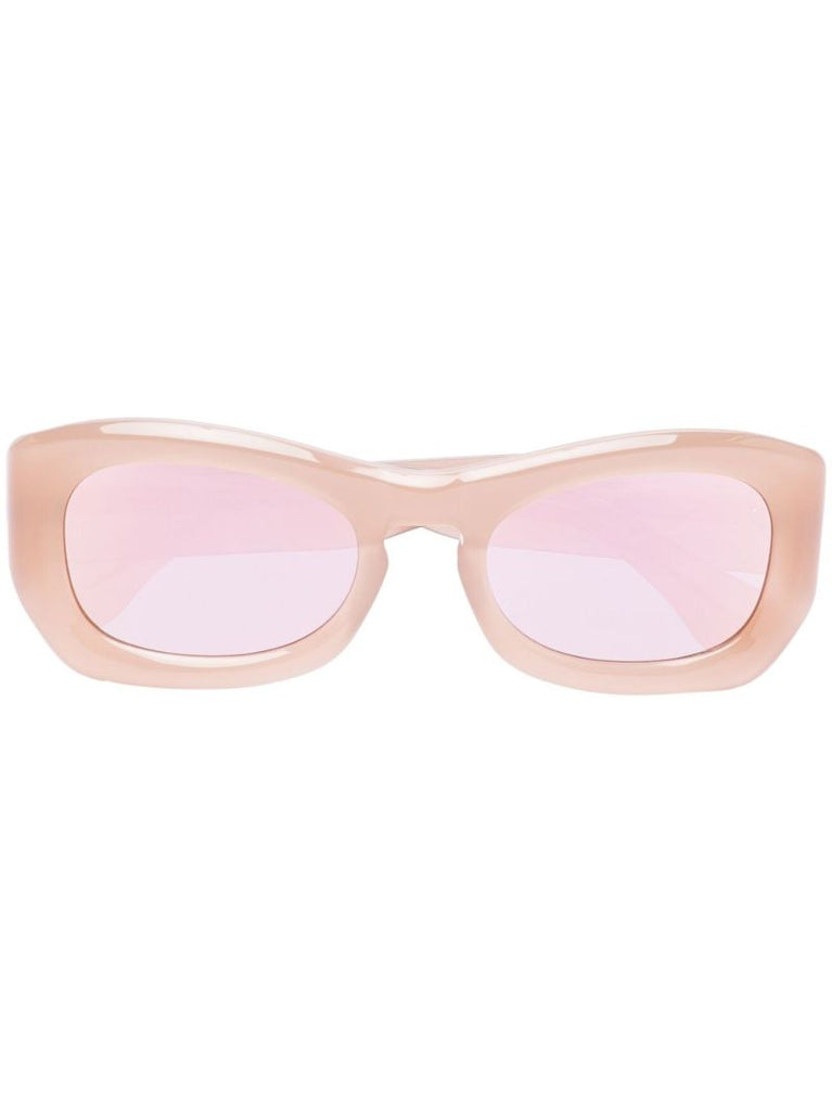 X Michael Bargo Neutral Temo Rectangle Sunglasses