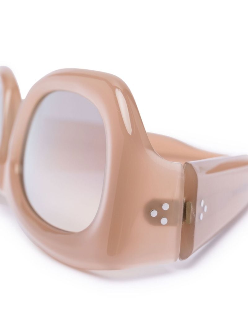 X Michael Bargo Neutral Temo Rectangle Sunglasses