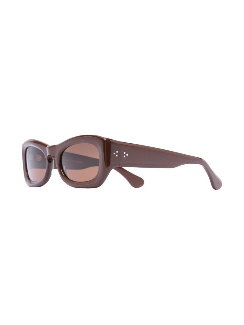 X Michael Bargo Brown Temo Rectangle Sunglasses