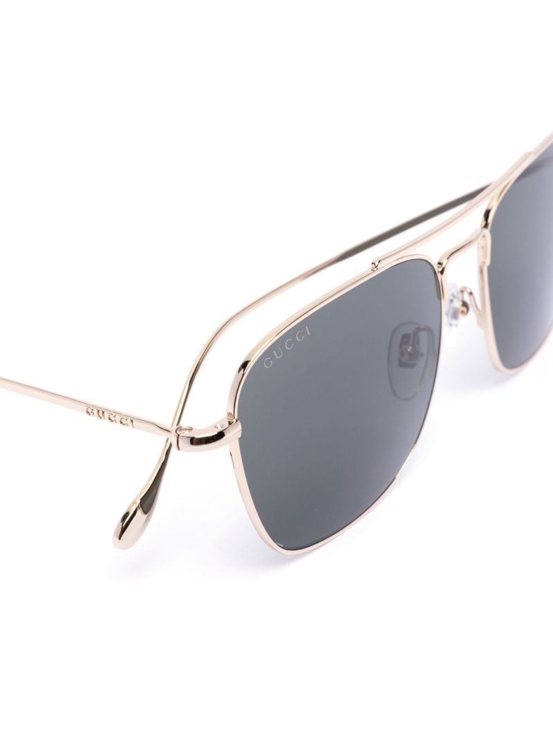 Gold-tone Rectangle Sunglasses