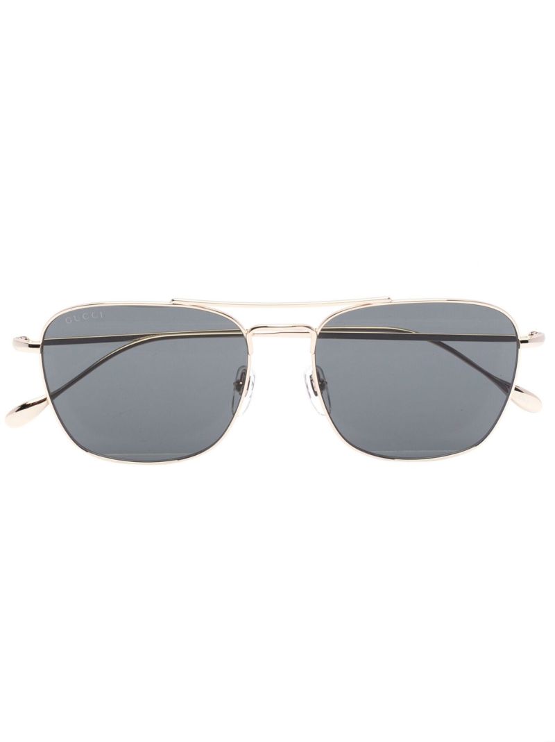 Gold-tone Rectangle Sunglasses