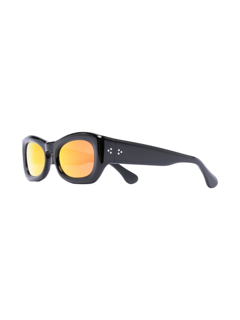 X Michael Bargo Black Temo Rectangle Sunglasses