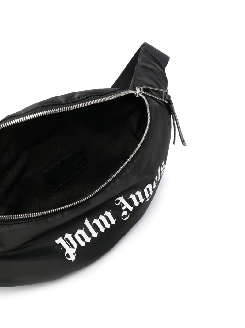 Black Logo Print Belt Bag
