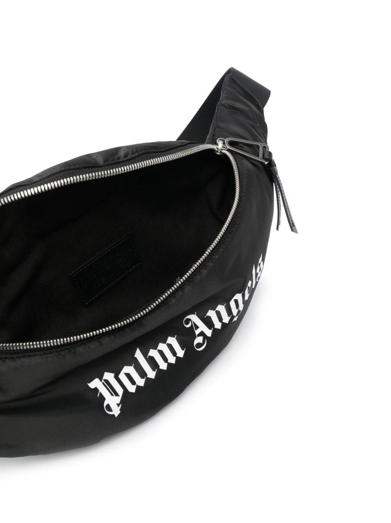 Black Logo Print Belt Bag