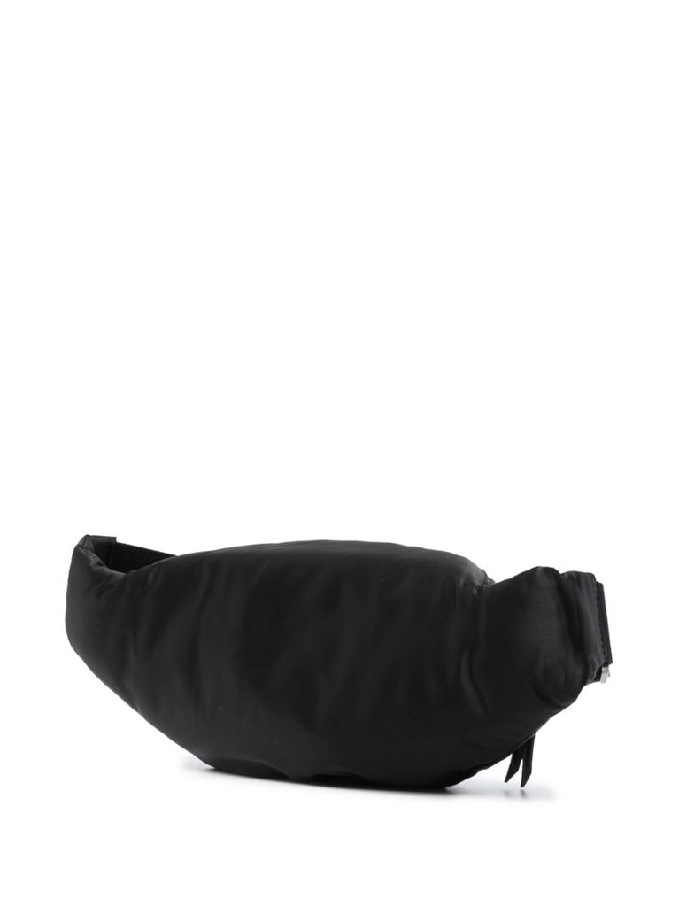 Black Logo Print Belt Bag