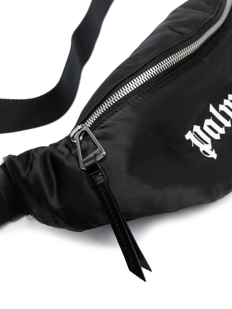 Black Logo Print Belt Bag