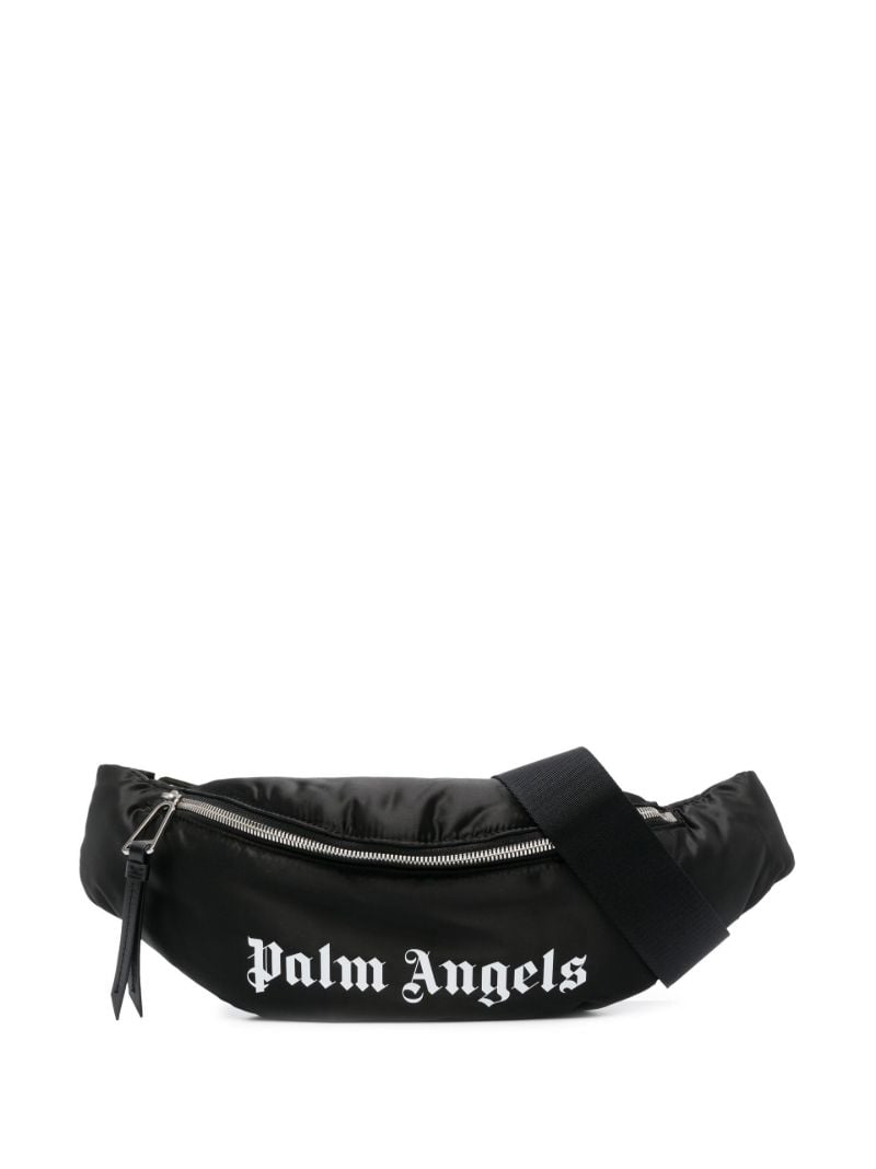 Black Logo Print Belt Bag