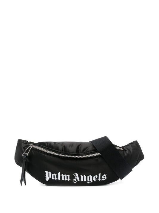 Black Logo Print Belt Bag