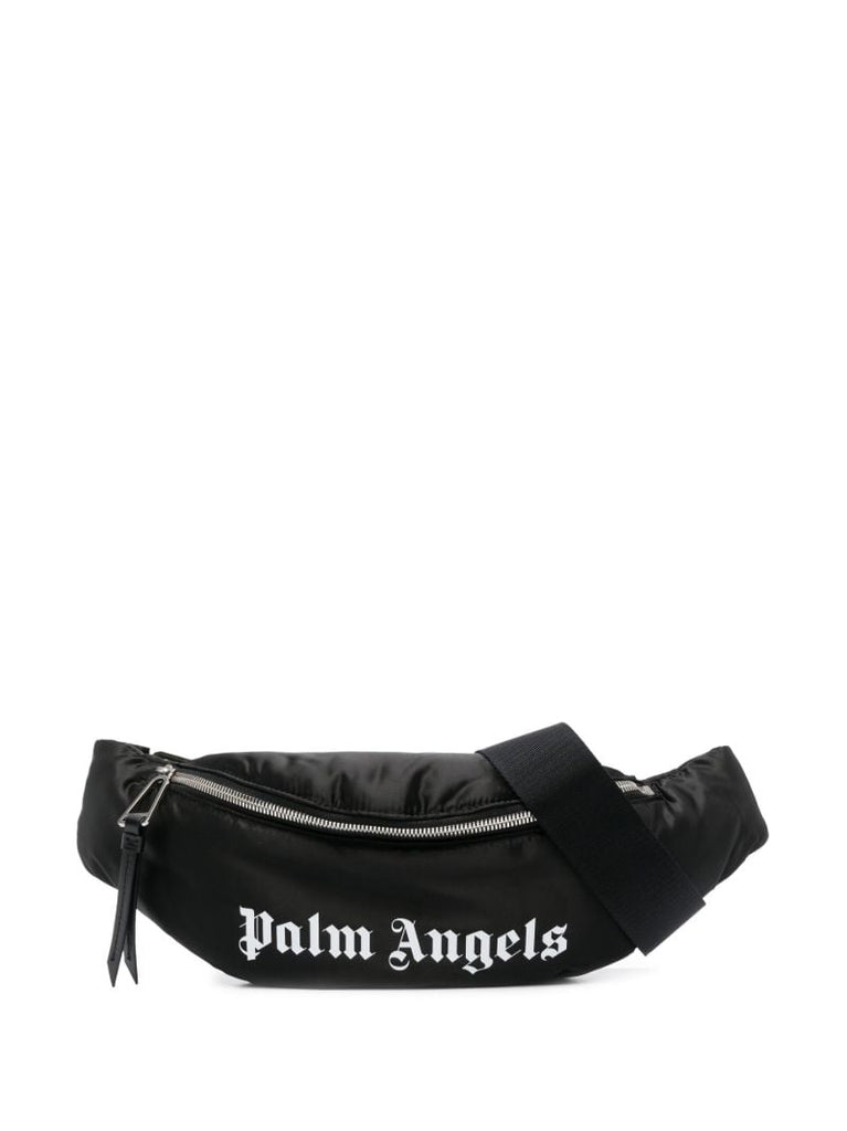 Black Logo Print Belt Bag