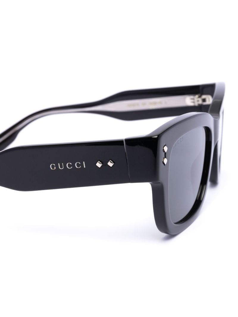 Black Tinted Square Frame Sunglasses