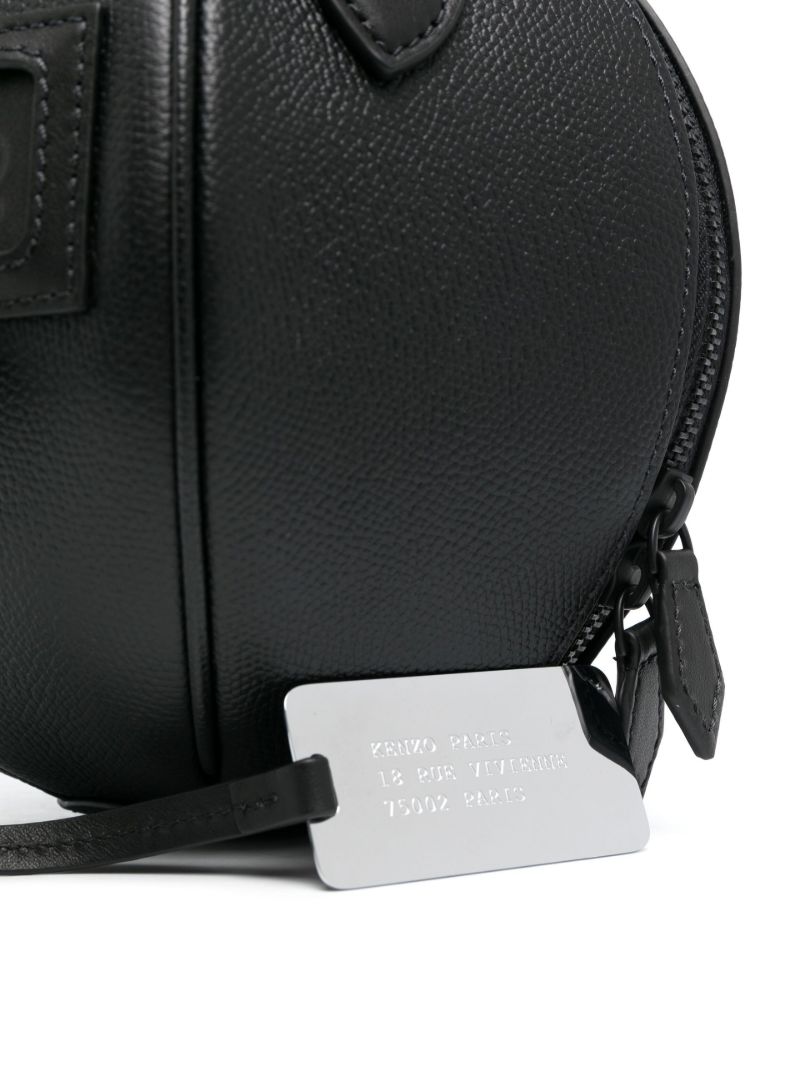 Black Beach Ball Leather Bag