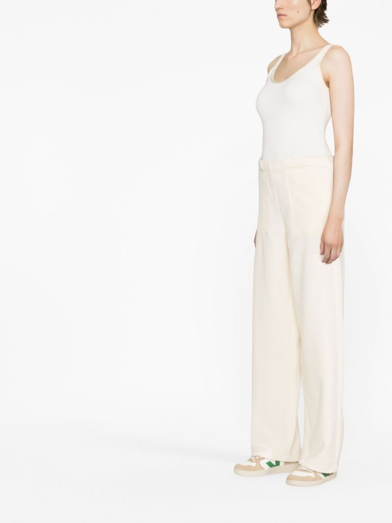 Yellow Wide Leg Track Pants