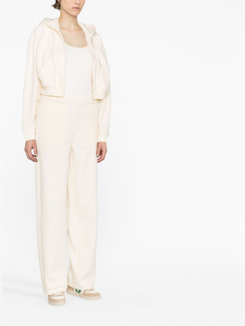Yellow Wide Leg Track Pants