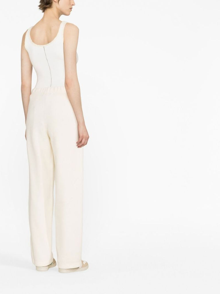 Yellow Wide Leg Track Pants