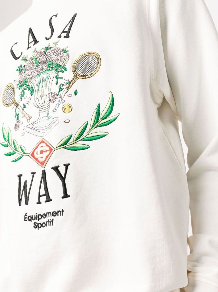 White Casa Way Cotton Sweater