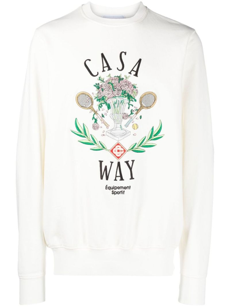 White Casa Way Cotton Sweater