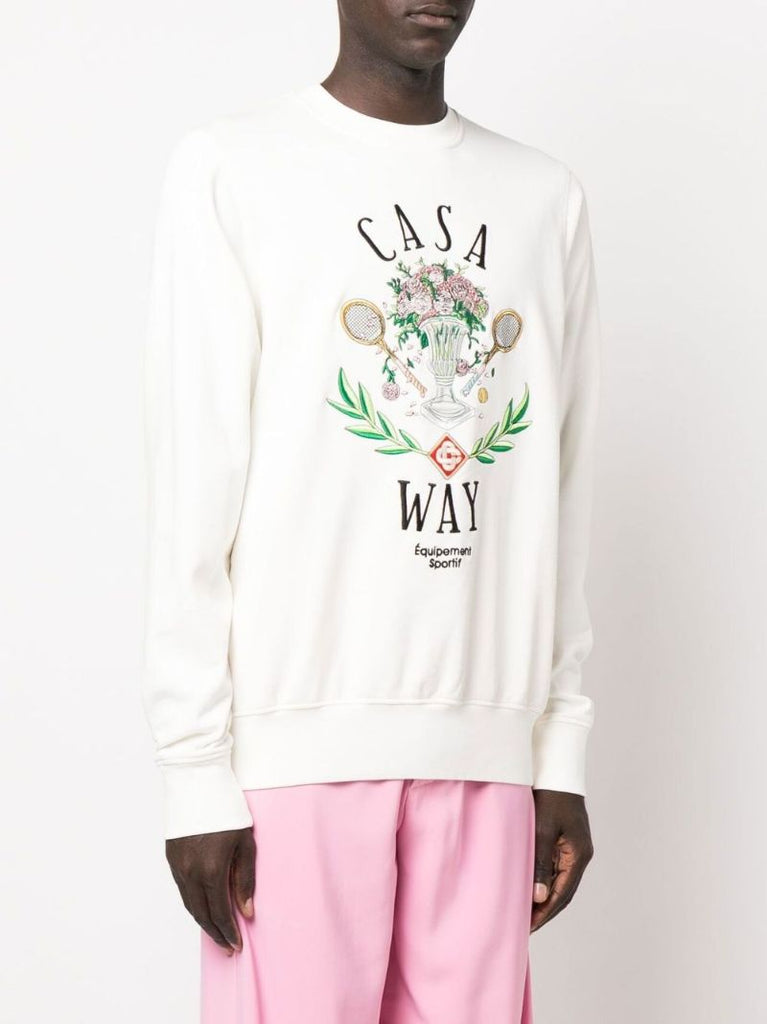 White Casa Way Cotton Sweater