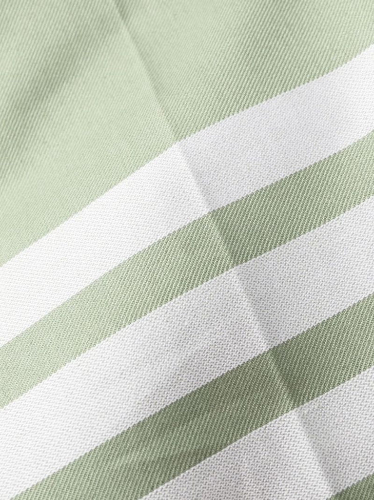 Green 4-bar Stripe Cotton Trousers