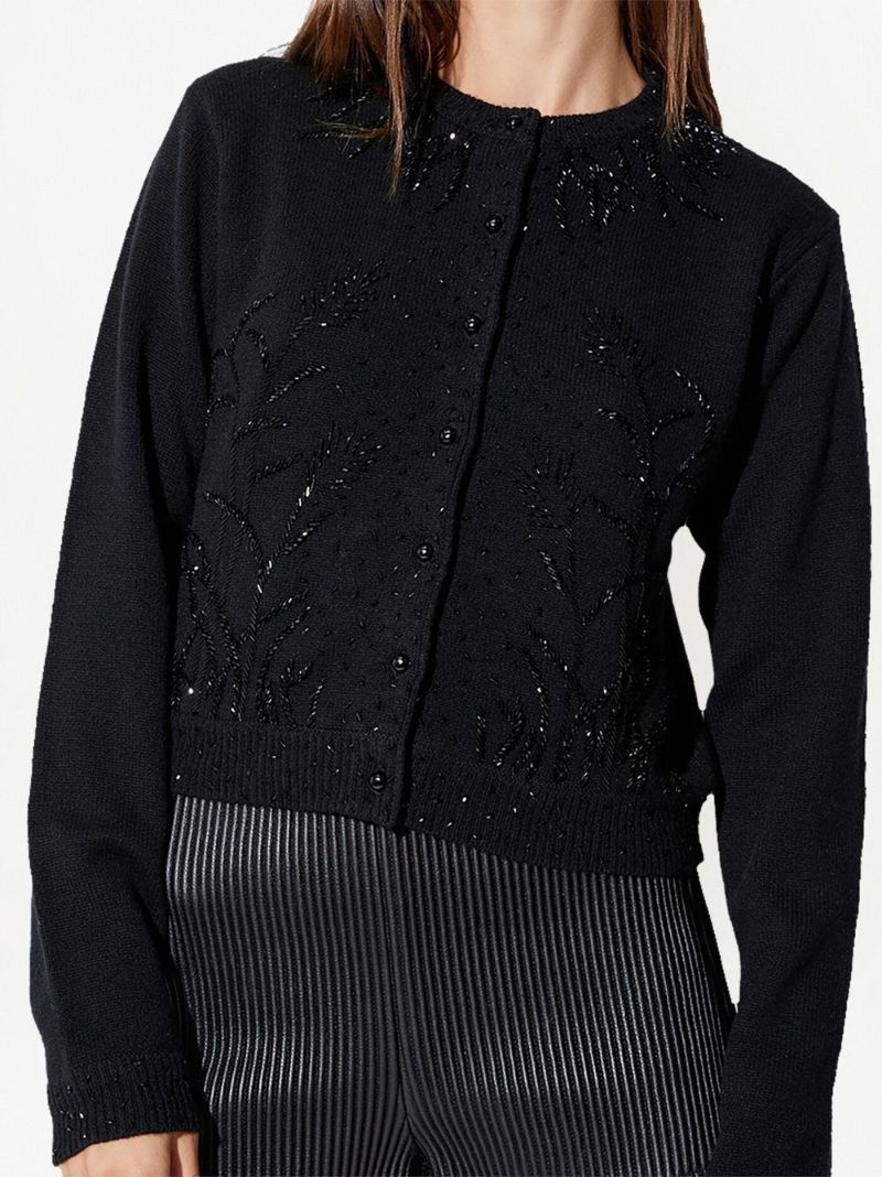 Black Juan Embellished Cardigan