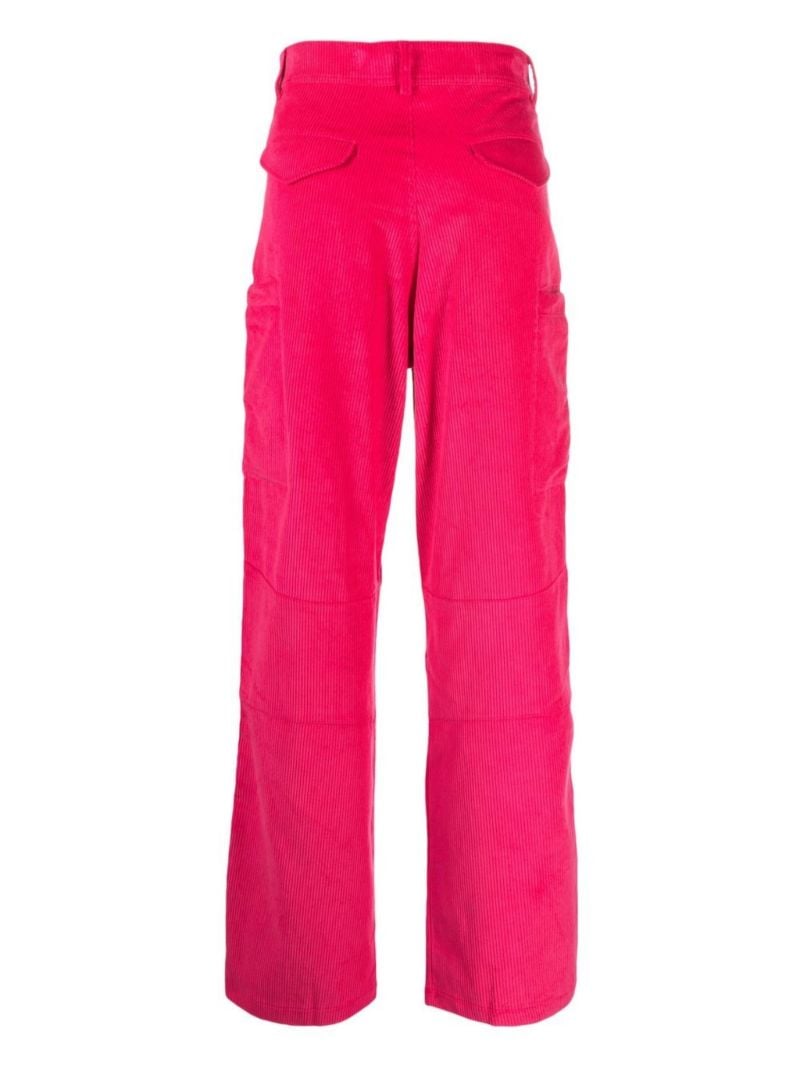 Pink Corduroy Cargo Trousers