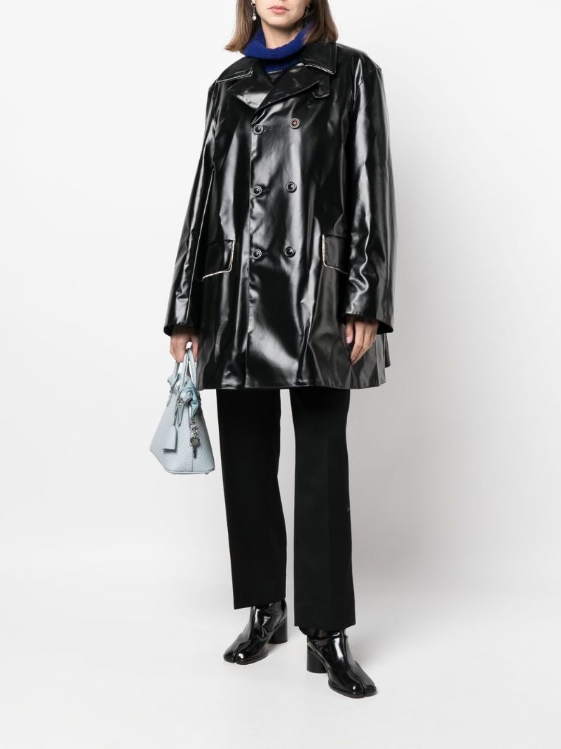 Black Coated Double-breasted Coat