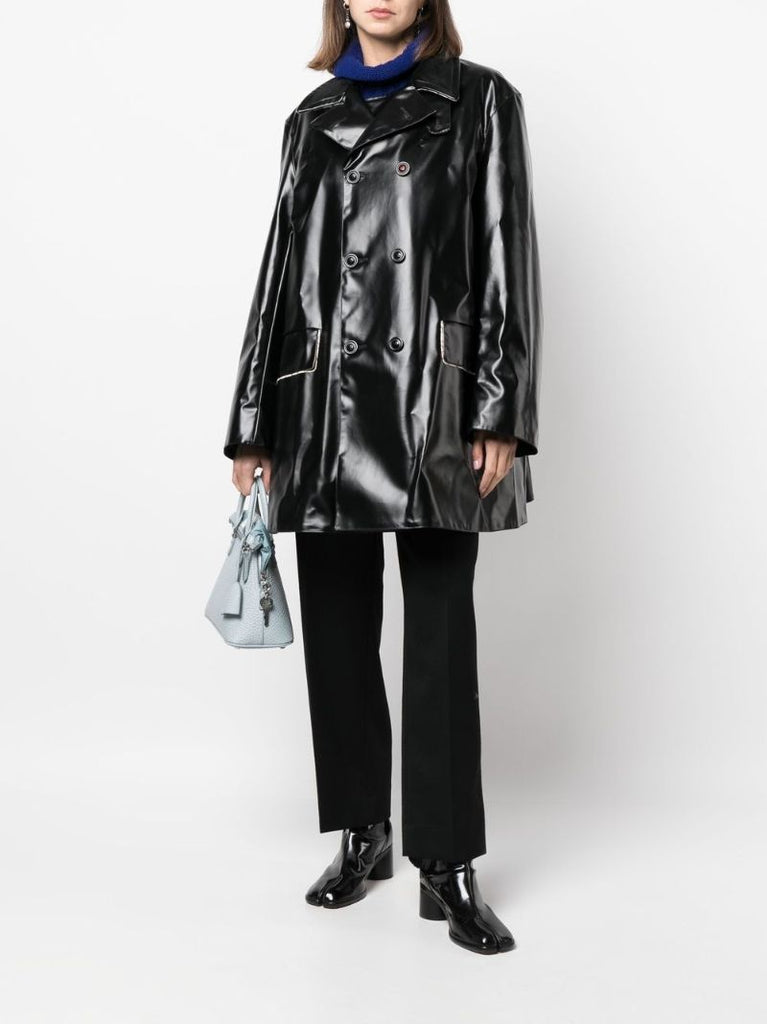 Black Coated Double-breasted Coat