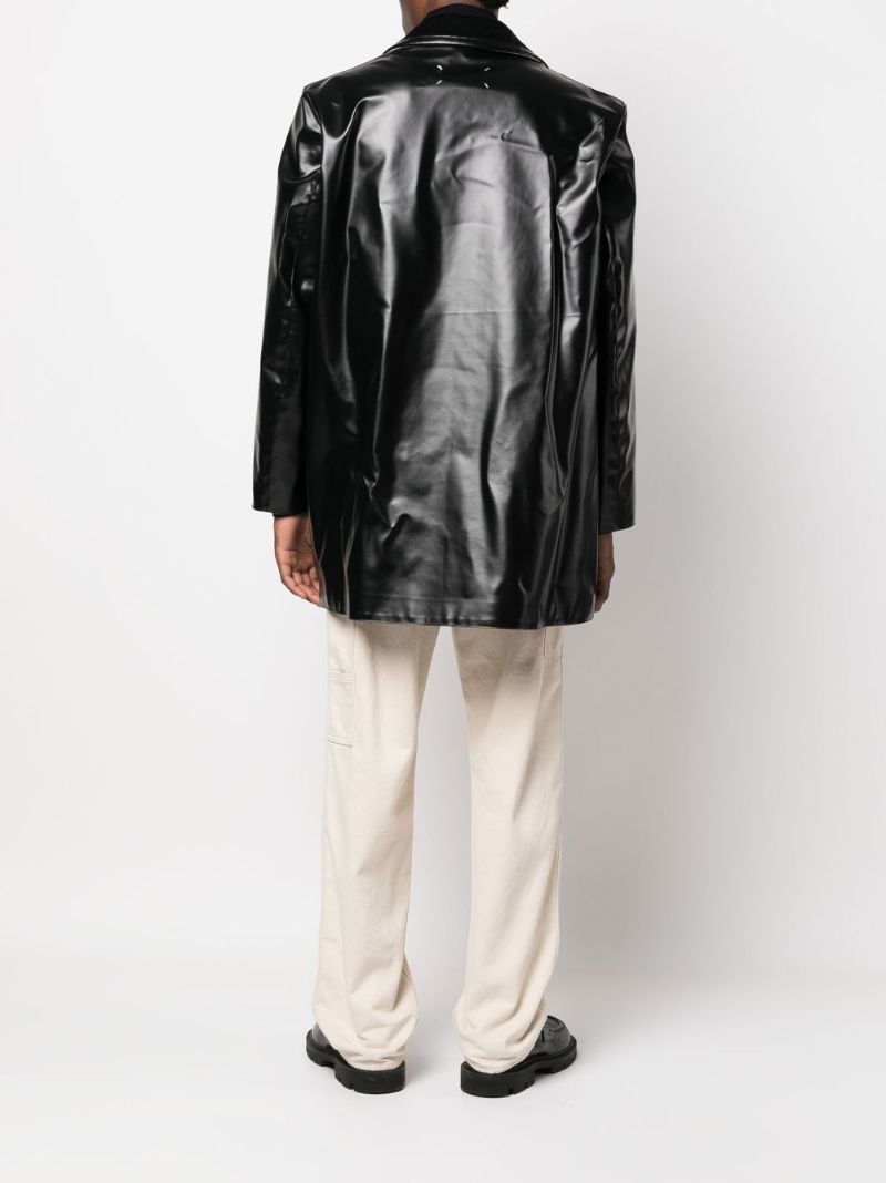 Black Coated Double-breasted Coat