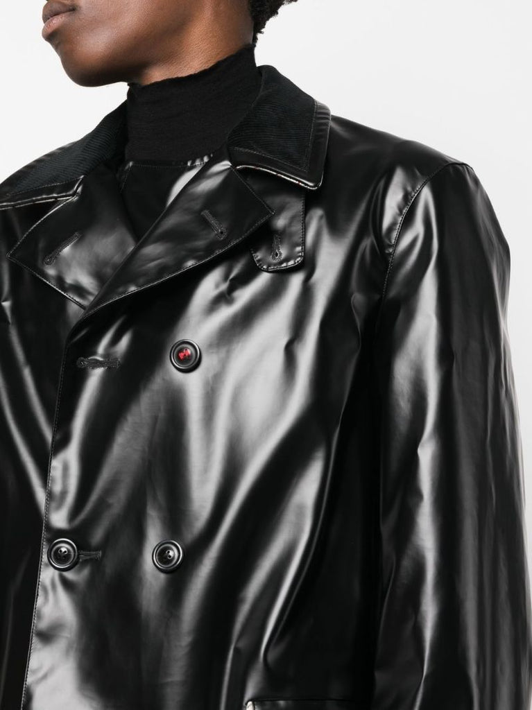 Black Coated Double-breasted Coat