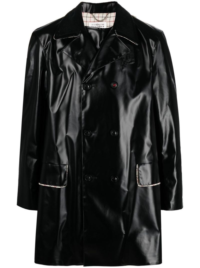 Black Coated Double-breasted Coat