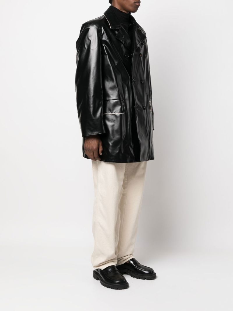 Black Coated Double-breasted Coat