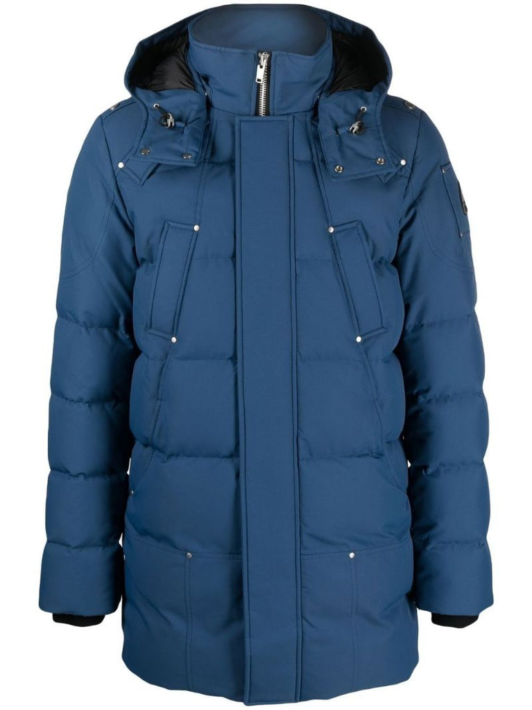 Blue Detachable Hood Down Coat