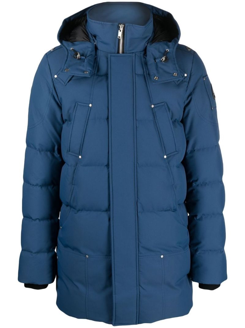 Blue Detachable Hood Down Coat