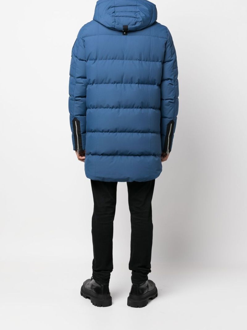 Blue Detachable Hood Down Coat