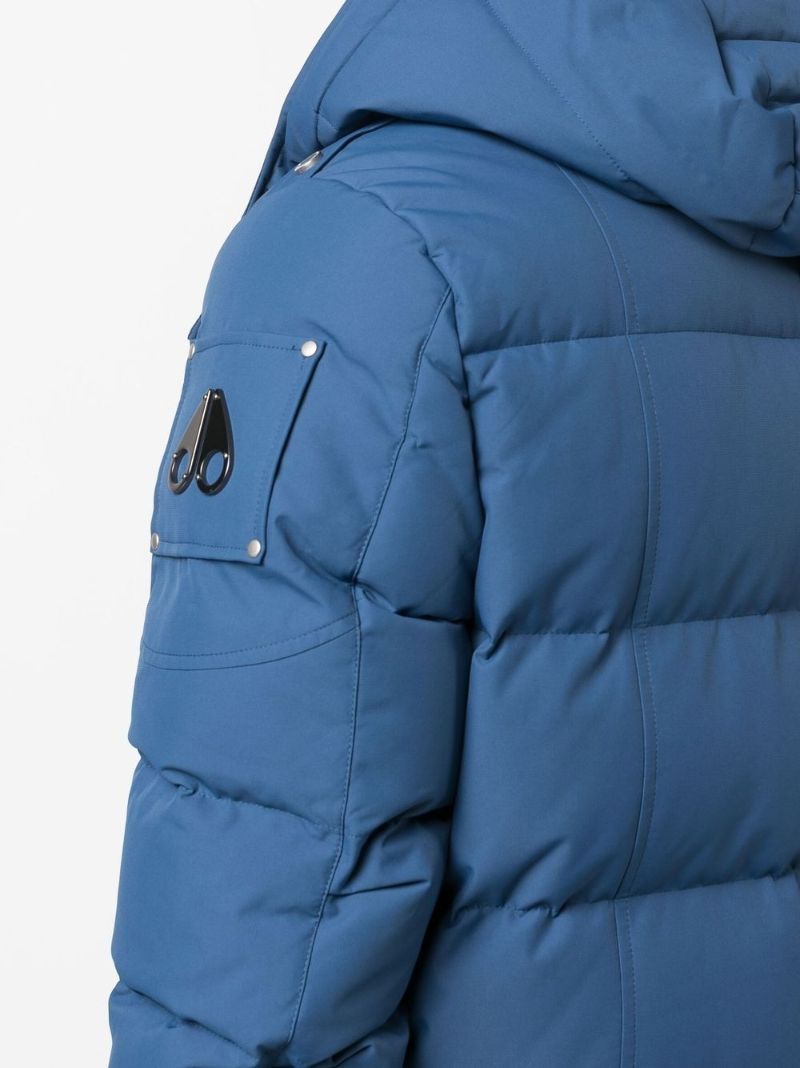 Blue Detachable Hood Down Coat