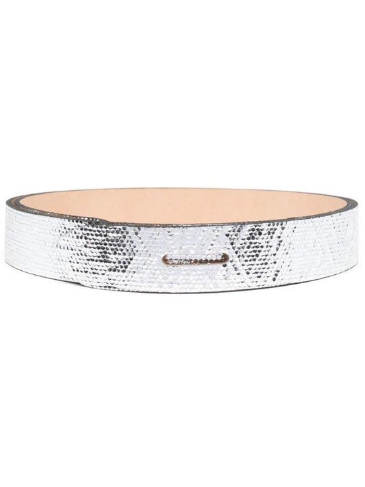 Silver Lecce Metallic Belt