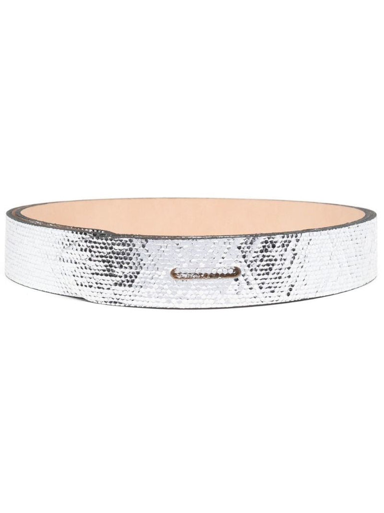 Silver Lecce Metallic Belt