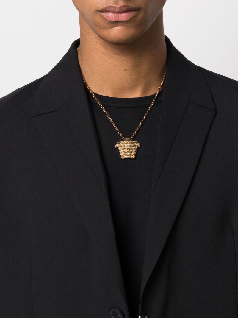 Gold-tone Medusa Necklace