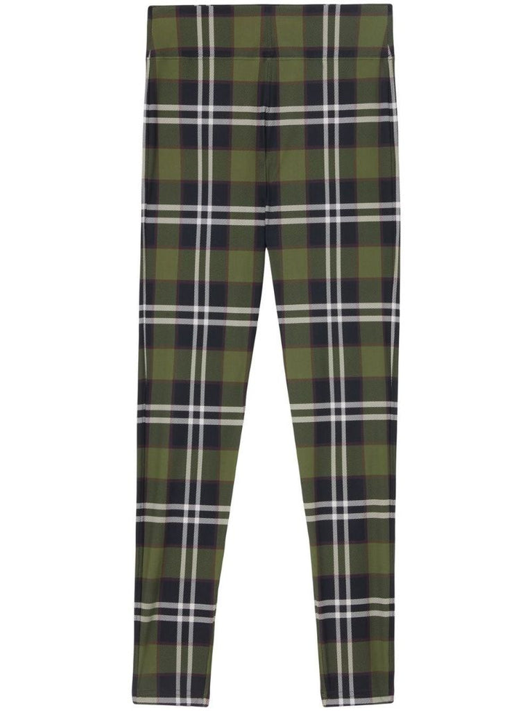 Green Vintage Check Leggings