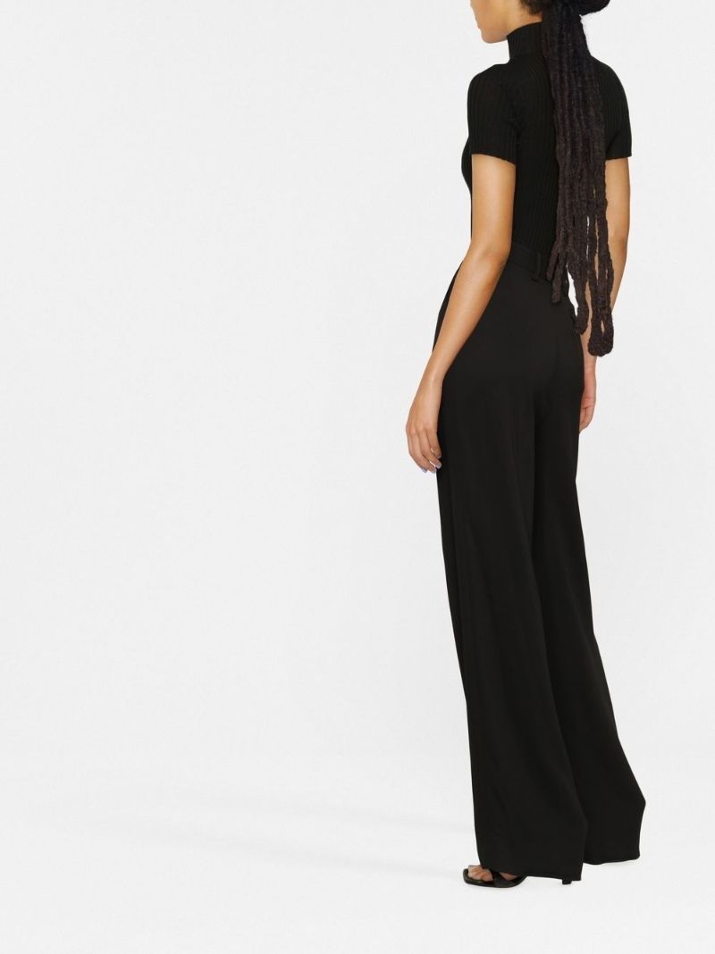 Black Ribbed Short Sleeve Bodysuit