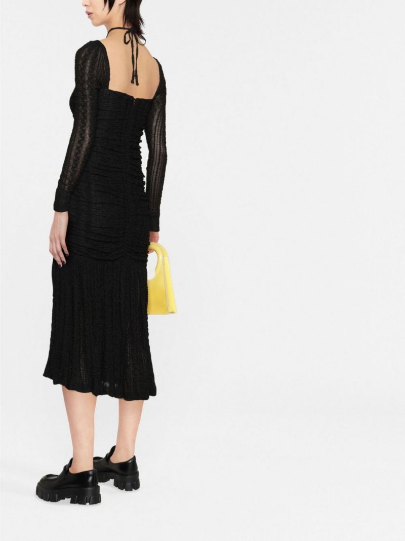 Black Halterneck Midi Dress
