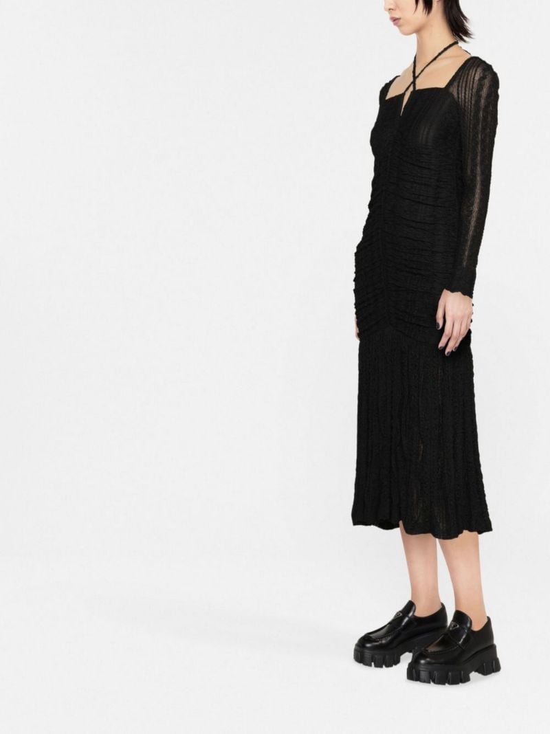Black Halterneck Midi Dress