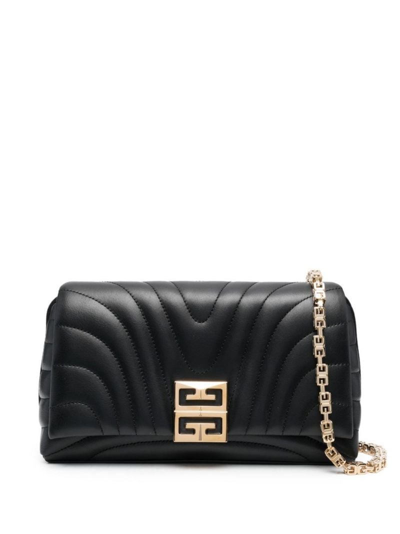 Black Quilted Leather Shoulder Bag