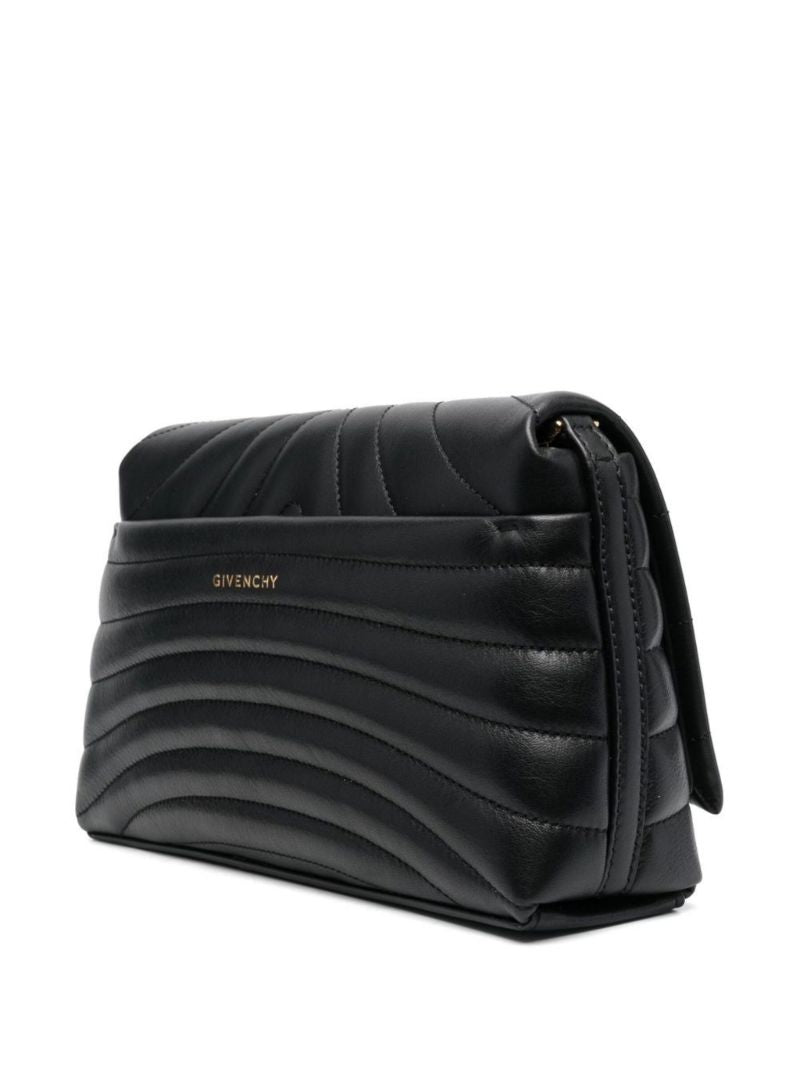 Black Quilted Leather Shoulder Bag