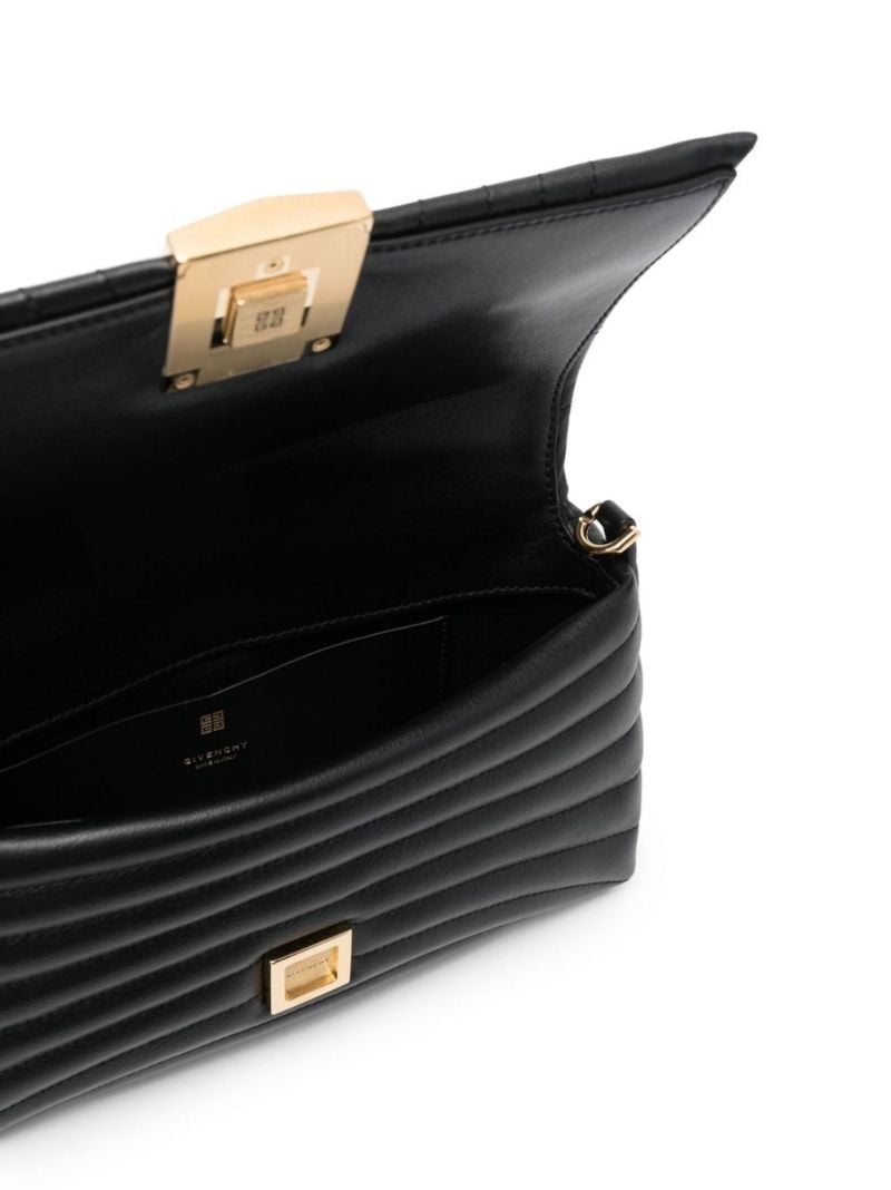 Black Quilted Leather Shoulder Bag