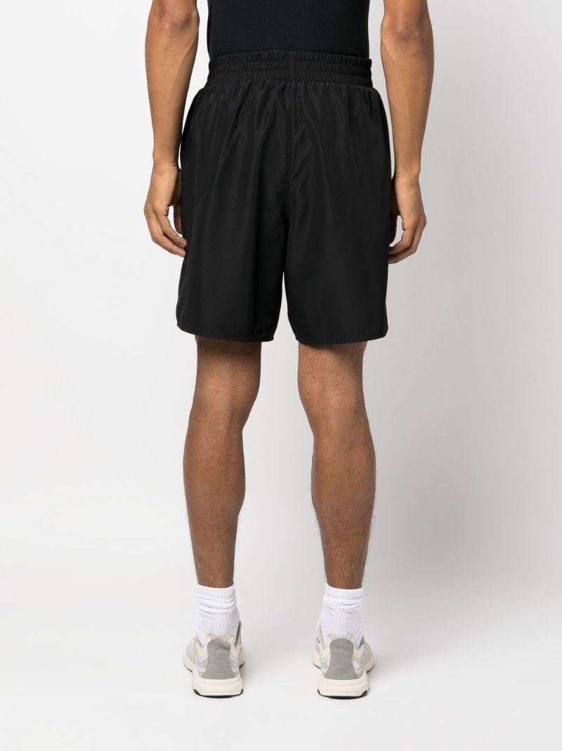 Black Plus Logo Print Track Shorts