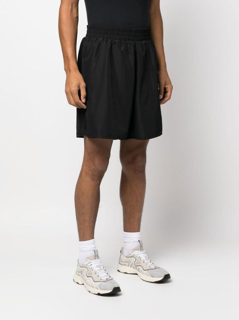 Black Plus Logo Print Track Shorts