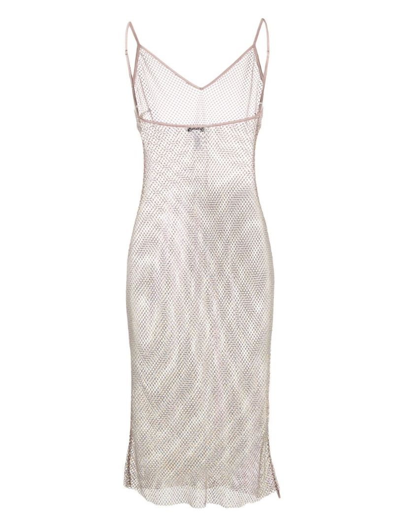 White Mesh Design Midi Camisole